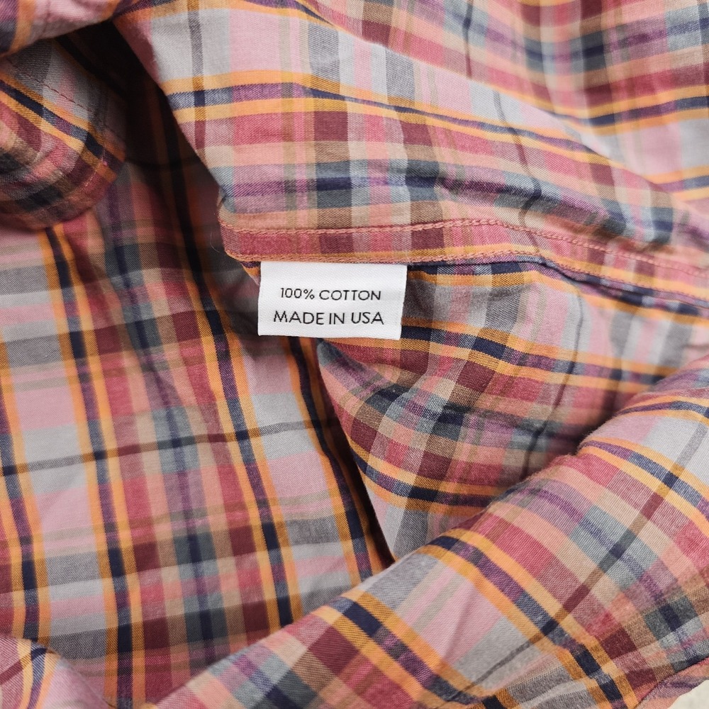 Gustin Shirt Mens Medium Long Sleeve Button Down 100% Cotton USA Lightweight - Picture 6 of 8